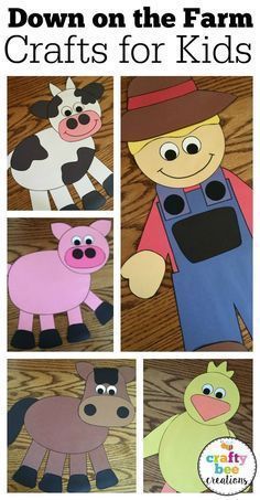 farm animal crafts for kids that are easy to make and great for learning about the farm animals