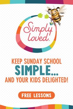 a poster with the words simply loved on it and a bee flying in the air