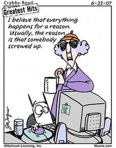 an older woman sitting in front of a computer with the caption, i'm not sure what this cartoon is