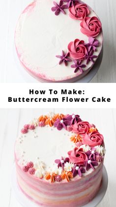 how to make a buttercream flower cake