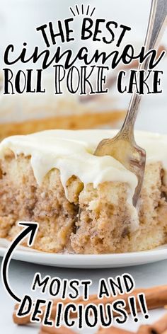 the best cinnamon roll poke cake recipe