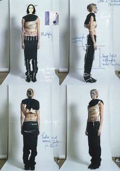 four different views of a woman's body in various ways