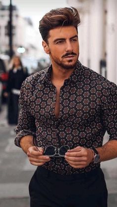 Mens Wedding Guest Outfit Casual, Printed Shirts Men Formal, Homecoming Outfits For Guys High School, Casual Wedding Outfit Guest, Mens Wedding Guest Outfit, Homecoming Outfits For Guys, Stylish Men Wear, Wedding Outfits For Groom, Indian Groom Wear