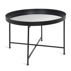 the table is shown with measurements for each side, and has an oval glass top