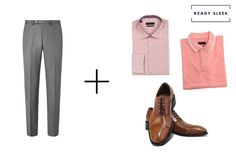 7 Shirt Colors To Wear With Grey Pants And Brown Shoes • Ready Sleek Mens Grey Suit