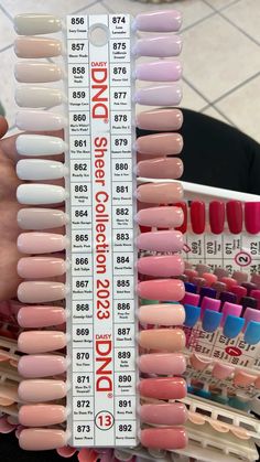 Paris Gel Nail Colors, Dnd Gel French Manicure, Dnd White Pink Color, Dnd Vintage Lace Gel Polish, Neutral Nails Dnd Gel, Dnd Summer Colors 2024, Dnd Gel Polish Colors Neutral, Dnd Nude Colors, Dnd Swatches