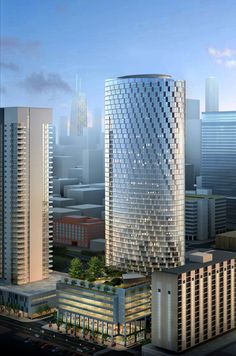 an artist's rendering of the proposed skyscrapers