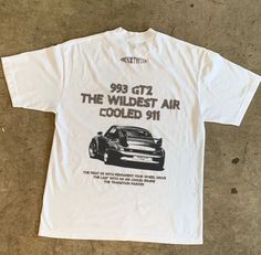 Car culture porsche 991 gt2 white vintage shirt Car Tshirt Design Graphic Tees, Tee Outfit Ideas, Outfit Ideas Shirt, Car Clothing, Car Graphic Tee, Shirt Outfit Ideas, Shirt Design Ideas