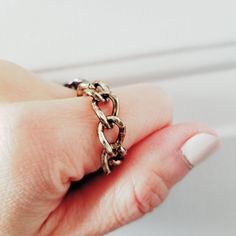 Chunky Chain Ring is in style with the chain trend! 'Life is like a chain, every link counts'. Stacks well with other rings and stands out worn alone too. This versatile chain ring transforms any outfit to cool. -Bronzed 14 k Gold plated -Lead and nickel free -Hypoallergenic -Free gift packaging with each order FREE SHIPPING! Gold Chain Link Ring Made Of Metal, Gold Metal Chain Link Ring, Metal Chain Link Ring As A Gift, Trendy Metal Chain Rings, Adjustable Link Chain Ring In Metal, Trendy Chain Rings In Metal, Trendy Adjustable Chain Open Ring, Trendy Adjustable Open Chain Ring, Metal Chain Ring With Link Shape