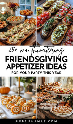 Best Friendsgiving Appetizer Ideas Snacks For Parties Easy, Easy To Go Appetizers, Hosting A Party Food, Friendsgiving Dinner Party Appetizers, Autumn Party Appetizers, Fall Recipes Appetizers Snacks, Thanks Appetizers Ideas, Food Ideas To Bring To A Party, Easy To Eat Appetizers