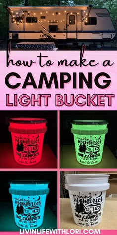 how to make a camping light bucket for your camper or rv - click here