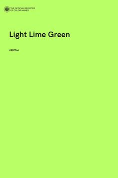 the cover of light lime green