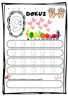 a printable worksheet for children to practice numbers and counting with the letter o