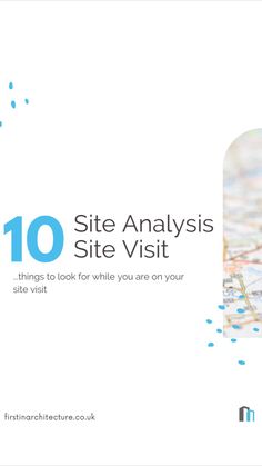 a map with the words site analysis and an image of a person holding a cell phone