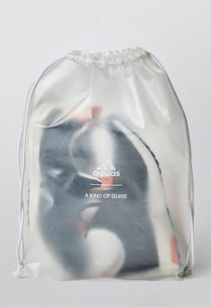 a clear bag with an image of a cat in it