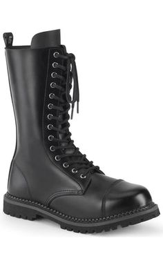 Black Mens Boots, Concert Black, Black Leather Combat Boots, Black Boots Men, 2 Inch Heels, Us Man, Boots Men