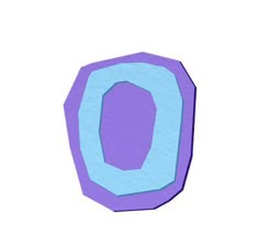 a purple and blue object is shown in the middle of a white background with an oval shape