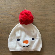 Adorable Snowman Hat. Never Worn Felt Snowman Hat, Snow Hats For Kids, Crochet Toddler Snowman Hat, Snowman Accessories, Kids Ski Hat, Snowman Hat, Cute Snowman, Kids Accessories, Kids Shop