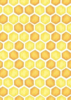 an orange and yellow background with hexagonals in the shape of honeycombs