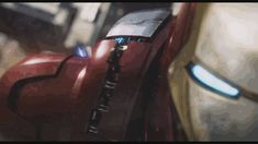 the iron man and spider - man faces are shown in this animated scene from the movie