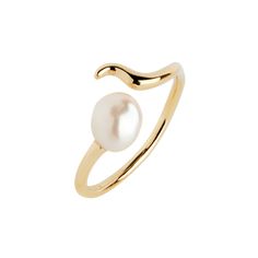 Moon Shine, Gold Pearl Ring, Heel Accessories, Ringe Gold, Maria Black, Mors Dag, Anklet Jewelry, Recycled Sterling Silver, Gold Pearl