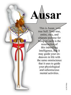 an image of a man with a star on his chest and the words ausar above him