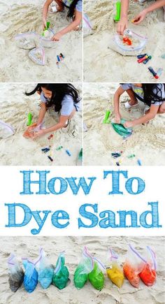 how to dye sand with kids in the sand