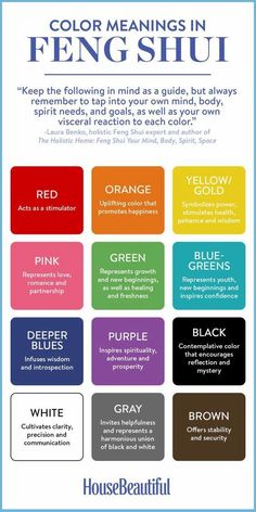 the color meanings in fengshui, which includes red, orange, blue, green and