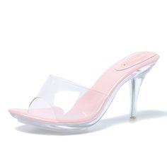 PRICES MAY VARY. 【Sexy Triangle Heel】 3 "S-shaped transparent heel design provides you with stable support. Perfect heel height, looks sexy, but absolutely comfortable walking while standing up. 【Transparent TPU vamp 】 Black, White, Red, Apricot, Pink, Green, Silver color match colors match your clothes, let you choose more simple. 【 Practical design 】 Easy to wear, simple transparent backless design, prevent your feet from sliding forward. Slip on the mule style as an elegant and popular update 4-inch Heels For Summer Clubbing, Club Sandals With 4-inch Heel, Summer Club Heels, Fitted, Summer Club Heels Fitted, Fitted Heels For Summer Clubbing, Fitted Sandals For Club In Summer, Heels Design, Chic Trousers, Clear Mules