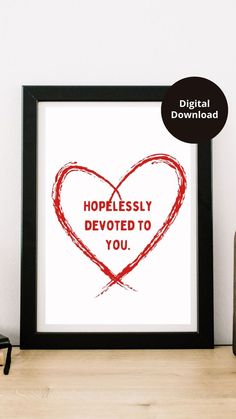 LOVE QUOTES WALL ART Hopelessly Devoted