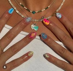 Short Artsy Nails, 2025 Nails, Mix Match Nails, Mix Match, Nails