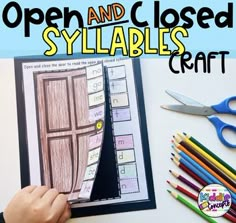 an open and closed syllables craft with scissors