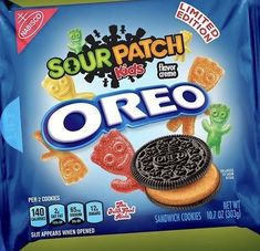 a bag of sour patch oreo cookies