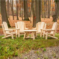 Dundalk LeisureCraft Canadian Timber Log Family Seating Set Log Chairs, Eastern White Cedar, Timber Logs, Cedar Log, Ecological Footprint, Outdoor Sauna, Cottage Furniture, White Cedar, Log Furniture