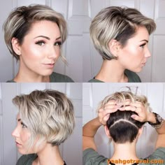 Longer Pixie Haircut, Older Women Hairstyles Short, Women Hairstyles Short, Short Hair Undercut, Penteado Cabelo Curto, Undercut Hairstyles, Haircut For Thick Hair, Short Blonde