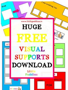 the huge bundle of free visual supports for students to use in their homeschool