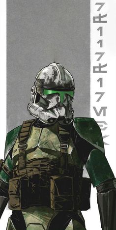 a star wars poster with a man in armor