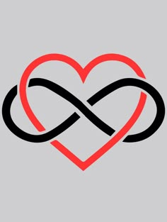 an infinite heart with two intertwined hearts