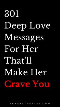 the text reads, 90 deep love messages for her that'll make her crave you