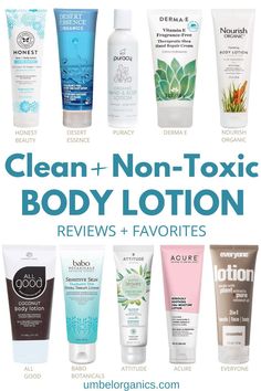 Clean up your skincare routine by swapping out your drugstore lotion with a clean, all-natural non-toxic lotion. From basic body lotion to luxurious body butter, I’m sharing the perfect body non-toxic lotion brands to moisturize your dry skin. Lotion Body Care, Best Natural Lotion, Clean Body Products, Natural Lotion Brands, Xenoestrogens Free Products, Best Natural Body Lotion, Best Clean Body Lotion, Clean Body Lotion, Non Toxic Moisturizer