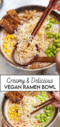 Miso Ramen Miso Vegan Recipes, Vegan Ramen Recipes, Miso Recipe, Bowl Of Noodles, Bowl Of Ramen, Miso Paste, Vegan Ramen, Silken Tofu, Ramen Recipes