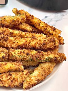 some fried food on a white plate