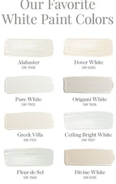 the different shades of white paint