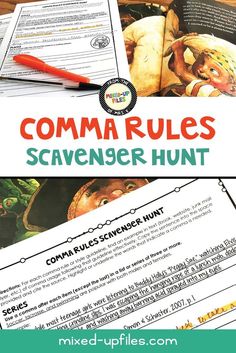 the comma rules scavenger hunt is an easy way to teach students how to use it