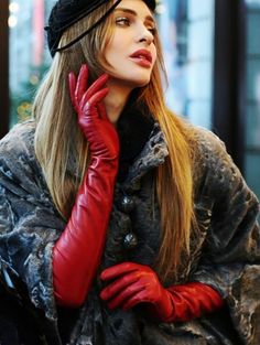 (5) Tumblr Smart Outfit, Black Leather Gloves