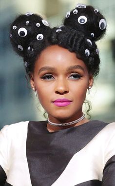 Janelle Monae Hairstyles, Black Singers, Pretty Waterfall, Pigtail Buns, Waterfall Braids, Janelle Monae, All Eyez On Me, Hidden Figures, Janelle Monáe