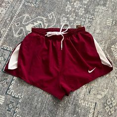 Nwot Nike Dri Fit Shorts. Mesh Liner & Side Detail. Never Worn. Maroon & White. Small. Very Breathable Sporty Red Short Athletic Shorts, Nike Red Sporty Athletic Shorts, Nike Red Shorts, Nike Red Sportswear Shorts, Red 2-in-1 Athletic Shorts, Nike Dri Fit Shorts, Nike Shorts, Knit Shorts, Shorts Athletic