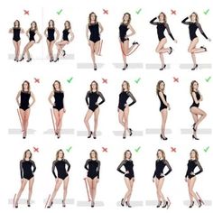 an image of a woman posing in different poses for photoshopped images on her phone