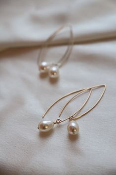 FRESHWATER PEARL DROP EARRINGS Large Pearl Earrings, Pearl Drop Earrings Gold, Freshwater Pearl Drop Earrings, Luxury Earrings, Pearl Earrings Dangle, Wire Earrings, Silver Drop Earrings, Online Earrings, Pearl Drop Earrings