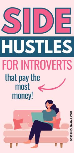 side hustles for introverts Side Hustles From Home, Being An Introvert, Online Side Hustles, Side Hustle Money, Investment Strategies, Best Ways To Make Money, Airbnb Promotion, Online Jobs From Home